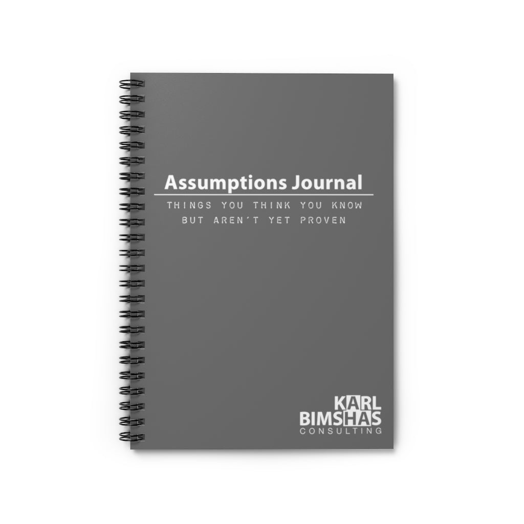 Assumptions Journal - Spiral Notebook