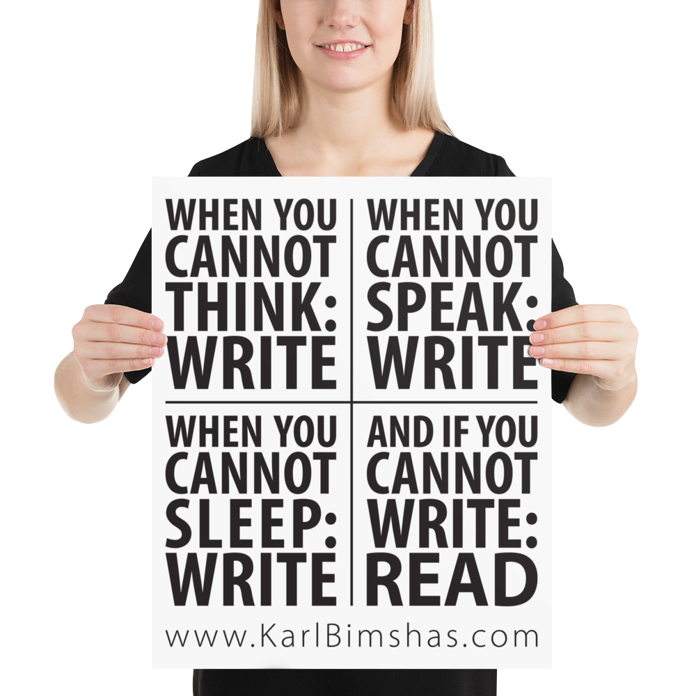 When to Write 16x20 poster