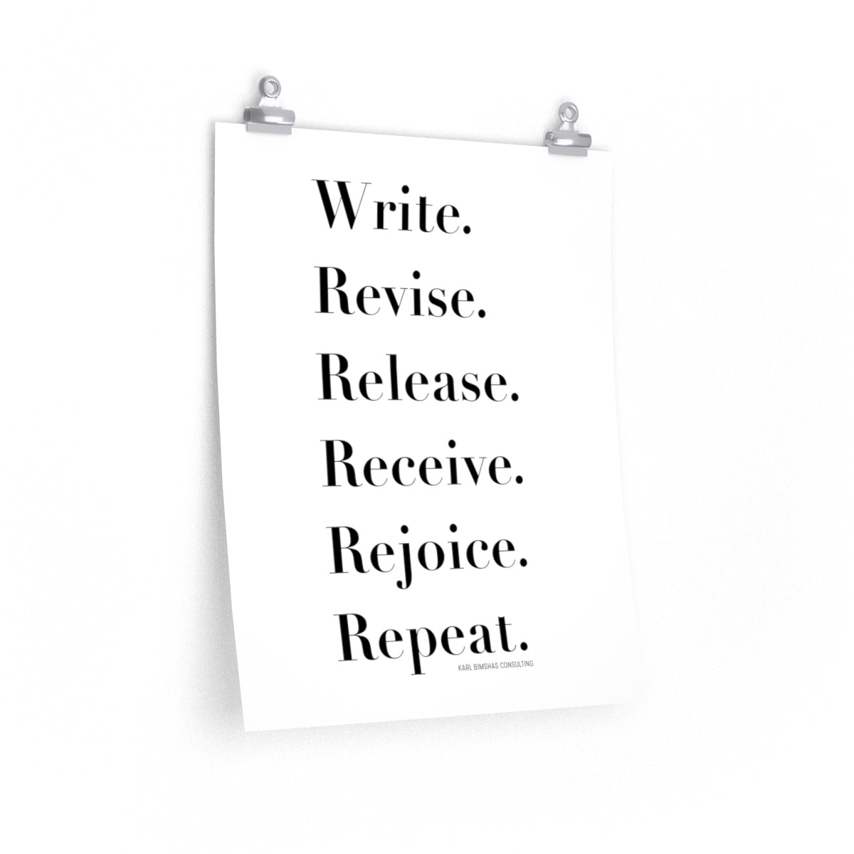 Six Words of Advice for Writers - 16x20 poster