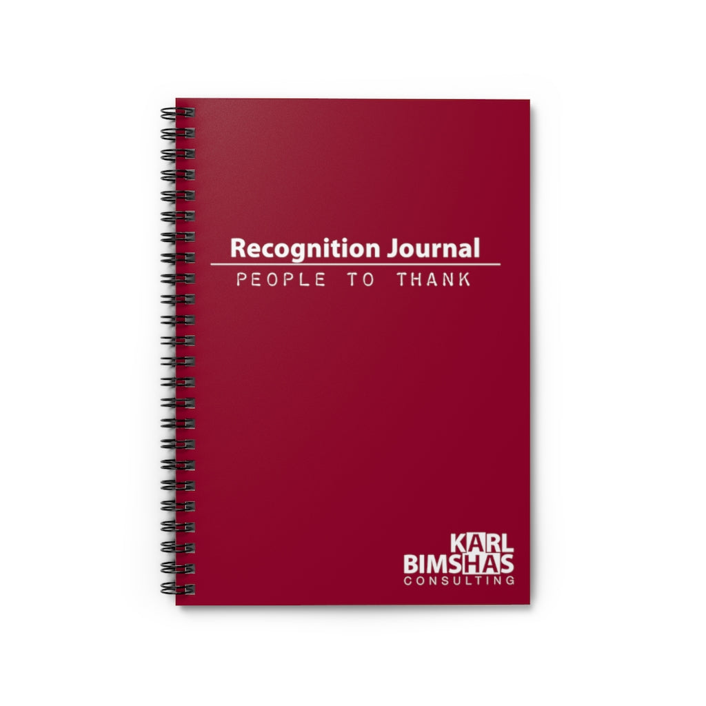 Recognition Journal - Spiral Notebook